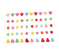 MERRYHAPY 50Pcs Mini Hair Claw Clips for Women Assorted Star Flower Heart Crown Designs Jaw Grip Clamp Hair Accessories for Styling