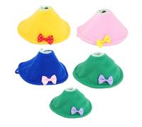 MERRYHAPY 5PCS Bird Neck Collars Anti-pecking Parrot Protective Neckwear Breathable Multi-color Pet Accessories for Injury