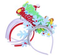 MERRYHAPY 5pcs Christmas Headbands Glowing Reindeer Antlers Snowflake Hairbands for Adults Comfortable Lightweight Holiday Accessories for Festive Parties and Celebrations