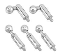 MERRYHAPY 5pcs Metal Microphone Ball Head Adapter with 17.4mm Rotatable Ball Joint and 1/4" Thread Connector, Metal Mic Boom Arm Joint for Precise Positioning and Reducing Unwanted Movement,