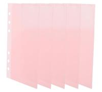 MERRYHAPY 5pcs Pink Budget Binder Pockets with 6-Holes, Anti-wear Pp Material, Comfortable the Touch, Suitable for Budget Books and Special Holidays