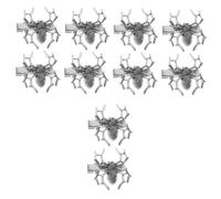 MERRYHAPY 5sets Gothic Style Spider Hair Clip Bone Shape Barrette for Girls Halloween Decor 2pcs*5