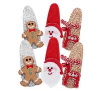 MERRYHAPY 6pcs Christmas Hair Clips Santa Antler Gingerbread Man Barrettes Festive Hair Accessories for Women and Girls for Holiday Parties and Weddings
