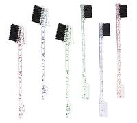 MERRYHAPY 6pcs Dual-head Eyebrow and Hair Edge Brush Portable Eyebrow Makeup Tool for Precise Grooming and Styling for Daily Use by Men and Women