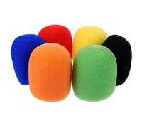 MERRYHAPY 6pcs Handheld Microphone Windshield Covers Thickened Sponge Mic Windscreens for Ktv Singing Stage Performance Noise Reduction Multipurpose Colorful Set (orange, Yellow, Red, Green, Black,)