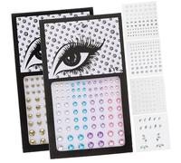 MERRYHAPY 6pcs Mixed Face Rhinestone Stickers Self-adhesive Eye Gems Crystals for Makeup Festival Decoration Suitable for Parties and Events