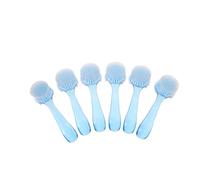 MERRYHAPY 6pcs Nail Dust Cleaning Brush Round Head Manicure Brush Bristle for Easy Nail Art Dust Removal