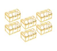 MERRYHAPY 6Pcs Pirate Treasure Chest Plastic Candy Boxes Small Size for Party Treats and Wedding Favor Storage Birthday Supplies (4X5.2X5Cm)