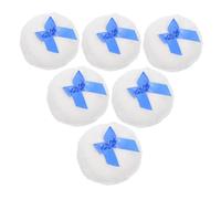 MERRYHAPY 6pcs Powder Puff with Bow Handle Ultra Soft Plush Makeup Applicator for Face and Body Gentle Sensitive Skin Lightweight and Portable for Coverage