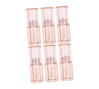 MERRYHAPY 6pcs Refillable Mini Lip Gloss Tubes Clear Round Balm Containers with Applicator Wand for DIY Lip Glaze Portable Travel for Women