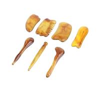 MERRYHAPY 7pcs Scraping Board Massage Tool for Face and Body Traditional Chinese Gua Sha Scraper for Muscle Relief Skin Care and Lymphatic Massage