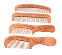 MERRYHAPY 8 Pcs Peach Wood Hair Comb Styling Comb Hair Combs Peachwood Hair Comb Hairbrushes Wide Tooth Comb Heightening Hair Pad Carving Hair Comb Chinese Hand Carved Comb