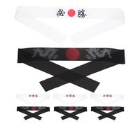 MERRYHAPY 8pcs Japanese Samurai Hachimaki Headbands for Breathable Ninja Tie Bandanas for Karate Sports Halloween Sushi Chef Costume Victory Training