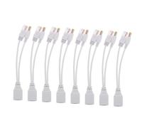 MERRYHAPY 8pcs Splitter Cable for Security Cameras 12V Power Supply Module Ethernet Adapter for Monitoring Systems