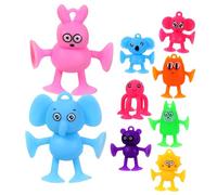 MERRYHAPY 9pcs Cartoon Animal Suction for Creative Sticky Suction Cup for Sensory Play and Learning Easy to Clean Educational Bath for Stress Relief and Early Development