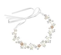 MERRYHAPY Adjustable Rhinestone Pearl Flower Headband for Weddings Parties Special Occasions Elegant Hair Accessories for Women with Classic Design and Fit