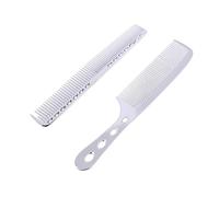 MERRYHAPY Aluminum Hairdressing Combs for Men and Women Professional Barber Tools Fine and Wide Teeth Silver Detangler Salon Use