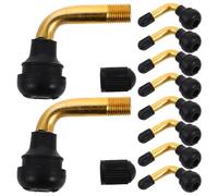 MERRYHAPY Angle Bent Tubeless Valve Stems 10pcs Rubber and Copper Material Easy Access for Checking and Inflating for Tires Suitable for Passenger Cars and Rvs