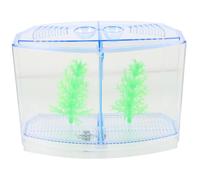 MERRYHAPY Aquarium Isolation Box for Small Fish Breeding Box Two Dividers Safe for Tropical Fish and Fry and Incubation