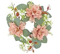 MERRYHAPY Artificial Candle Wreath Ring Never Wither with Small Leaves Made of Plastic Decorative Wreath for Weddings and Family Parties, for Festive Atmosphere and Home Décor