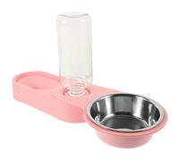 MERRYHAPY Automatic Cat Feeder Stainless Steel Cat Bowl Elevated Design Slow Feeder Multi-function Water Dispenser for Busy Pet Parents