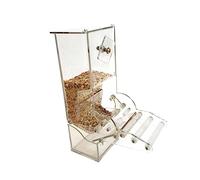 MERRYHAPY Automatic Parrot Feeder Box No Mess Bird Feeding Case for Cages Budgie Feeders Cockatoo Feeder Acrylic Pet Feeding Box