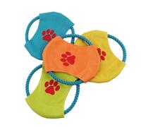 MERRYHAPY Bite-resistant Soft Flying Disc Dog Training Toy Sturdy Throwing Disc for Pets Interactive Outdoor Play Suitable for Golden Retriever Samoyed Husky Puppies Random Color