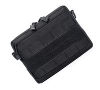 MERRYHAPY Black Nylon Outdoor Hiking Waist Pack with Easy Closure and Strong Durability, Featuring Main Compartment, Internal Pockets, and 2 Buckle Straps the Back, for Mountaineering