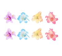 MERRYHAPY Bohemian Orchid Hair Clips Floral Hairpins Lightweight for Women Beach Party Wedding Bridal Accessories in Blue Purple Pink Shades