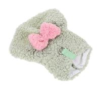 MERRYHAPY Bowknot Dog Winter Coat Plush Comfortable Clothes for Dogs Cute Decorative Pet Sweater Warm Cozy for Cold Weather Eye Catching