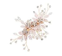 MERRYHAPY Bridal Hair Clip Crystal Rhinestones Elegant Floral Design for Weddings Special Occasions and Everyday Use Hair Styling Accessory for Women