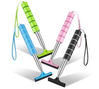 MERRYHAPY Car Mirror Wiper 4pcs Extendable Mini Squeegee for Side Mirrors and Windshields Ergonomic Grip Suitable for Vehicle Window Cleaning