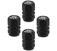 MERRYHAPY Car Tire Valve Caps Black Made of Sturdy Aluminum Alloy 4pcs Valve Stem Caps and Prevent Internal Corrosion Suitable for Motorcycles and Bikes