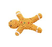 MERRYHAPY Christmas Gingerbread Pet Dog Toy Soft Chewing Toys for Dogs Puppy Bite Christmas Treats Interactive