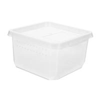 MERRYHAPY Clear Habitat Enclosure Feeding Box for Tarantulas Geckos and Reptiles Safe Reusable and Transparent Terrarium for Pets Breeding Container