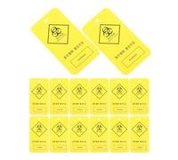 MERRYHAPY Clinical Waste Identification Tags Yellow Lightweight Plastic Paper Garbage Bag Labels 100pcs with Easy to Hang Design for Hospital Trash and Waste Management