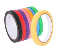 MERRYHAPY Colored Masking Tape Paper Material 8 Rolls Writable, Removable without Residue 12mm Wide for Painting and Craft Making for Car Painting and Projects