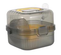 MERRYHAPY Compact Dual-layer Hamster Travel Carrier with Ventilation for Small Pets Cage with Removable Tray Portable Pet Transport for Ferrets Rats Chinchillas