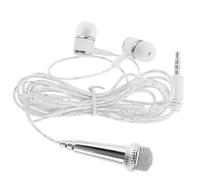 MERRYHAPY Compact Miniature Microphone for Smartphone Recording, Easy to Operate Tiny Vocal Mic in Silver Plastic, for Household Entertainment and Podcasting Sessions