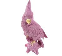 MERRYHAPY Creative Pink Resin Parrot Figurine Cabinet Decor Small Artificial Bird Statue for Living Room Tabletop Ornament Home Display