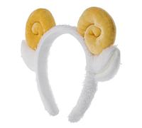 MERRYHAPY Croissant Headband Sheep Ears Horn Hair Hoop Adorable Headwear for Women Festival Hair Accessories for Glastonbury