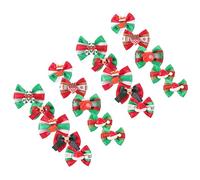 MERRYHAPY Cute Dog Hair Bows 20pcs Bowknot Ties Pet Headdress Dog Christmas Outfit Grooming Bows for Pets Random Color