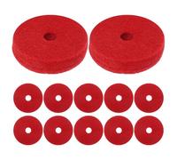 MERRYHAPY Cymbal Felt Accessories with Double Layer Design Red Pads Felt 12pcs and Stable Support 35mm Drum for Cymbal Protection and Anti-vibration for Stand Replacement and Repair