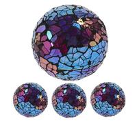 MERRYHAPY Decorative Glass Sphere Orbs 4pcs for Anniversary and Wedding Tabletop Ornament, Modern Style Vase Filler