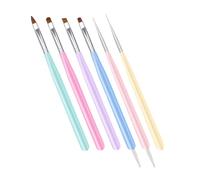 MERRYHAPY Diy Nail Art Pen 6pcs Nail Brush Set Nail Paint Brush Nail Art Tools for Home and Salon Use