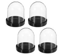MERRYHAPY DIY Plant Cloche 4pcs Transparent Plastic Mini Domes for Versatile Display and Collectibles Dust Covers for Tabletop Keepsakes and Small Terrariums