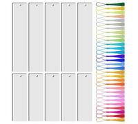 MERRYHAPY DIY Sublimation Blank Bookmarks with Tassels, Density Board Material, Can be Strung or Lay Flat, to Decorate Your Party or Special Occasion