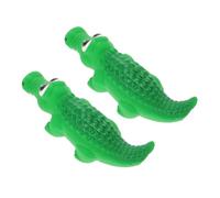 MERRYHAPY Dog Teething Toys Set 2pcs Latex Squeaky Dog Toys Crocodile Shape for Massaging