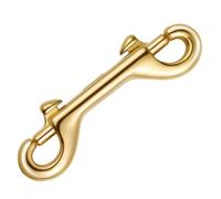 MERRYHAPY Double Ended Bolt Snap Hooks Key Chain Clips for DIY Enthusiasts Golden Brass Multifunctional Use Versatile Connections Dual-Head Design for DIY Projects