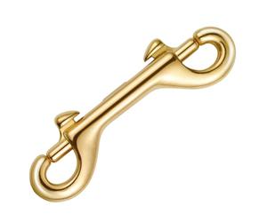 MERRYHAPY Double Ended Bolt Snap Hooks Key Chain Clips for DIY Enthusiasts Golden Brass Multifunctional Use Versatile Connections Dual-Head Design for DIY Projects